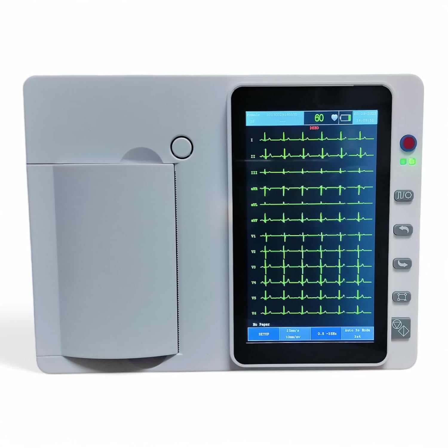 Touch Screen 3-Channel ECG Machine — Advanced EKG Monitoring for Clinics, Hospitals & Nursing Homes